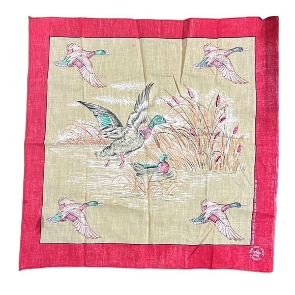 Vintage Wamcraft Bandana Handkerchief Ducks Crafted with Pride USA - Picture 2 of 4